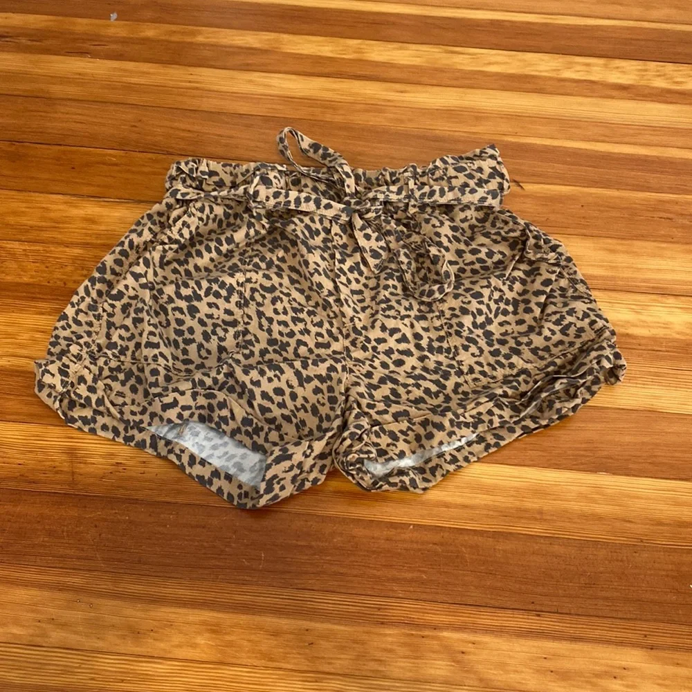 Aerie Cheetah Print Shorts- size M, adjustable/removable belt - Picture 1 of 3
